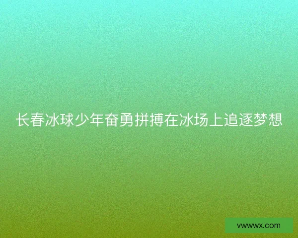 长春冰球少年奋勇拼搏在冰场上追逐梦想 长春冰球少年奋勇拼搏在冰场上追逐梦想